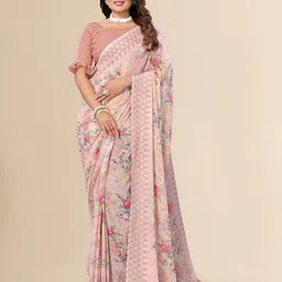 Moda Rapido Floral Poly Georgette Saree-picture-10