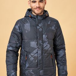 Urban Ranger by pantaloons Geometric Printed Padded Jacket-picture-3