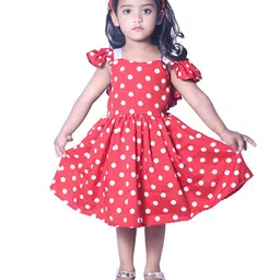 Wish little Girls Polka Dot Gathered A-Line Dress-image-19