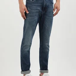 Tommy Hilfiger Men Slim Fit Mildly Distressed Light Fade Jeans-picture-1