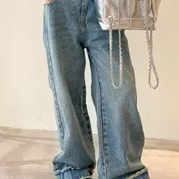 StyleCast x Revolte Girls Mildly Distressed Light Fade Jeans-picture-18