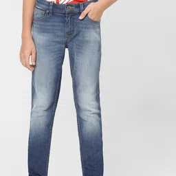 Jack & Jones Junior Boys Blue Slim Fit Heavy Fade Cotton Jeans-picture-22