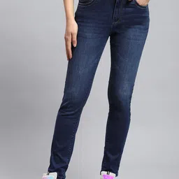Monte Carlo Women Slim Fit Clean Look Light Fade Whiskers Jeans-picture-30