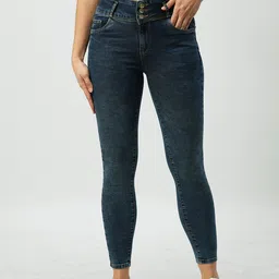 Kraus Jeans Women Super Skinny Fit High Rise Light Fade Stretchable Cropped Jeans-picture-37