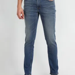 Flying Machine Men Clean Look Mid Rise Whiskers Heavy Fade Tapered Fit Stretchable Jeans-image-45