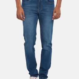People Men Blue Slim Fit Low Distress Light Fade Jeans-picture-16