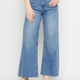 Madame Women Mid Rise Light Fade Clean Look Cotton Jeans-picture-16