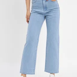 Madame Women Mid Rise Clean Look Cotton Cropped Jeans-image-0