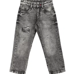U.S. Polo Assn. Kids Boys Slim Fit Mildly Distressed Heavy Fade Stretchable Jeans-picture-33