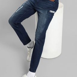 Campus Sutra Men Smart Slim Fit Mildly Distressed Light Fade Stretchable Cotton Jeans-picture-14