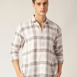 DENNISON Spread Collar Cotton Regular Fit Casual Shirt-picture-29