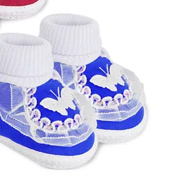 NESKA MODA Set of 2 Girls Frill Cotton Booties image 5