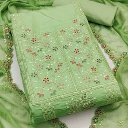 DIVASTRI Embroidered Unstitched Dress Material-picture-38