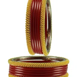 Vidhya Kangan Set Of 12 Acrylic-Brass Bangle image 2