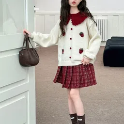 LULU & SKY Girls Cardigan with Applique Detail-picture-36