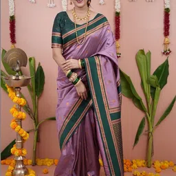 VS MALL Woven Design Zari Banarasi Saree-picture-13