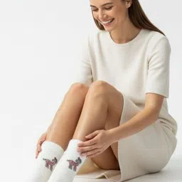 Moda Rapido Women Patterned Calf-Length Socks image 3