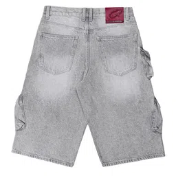 LOVEGEN Men Washed High-Rise Pure Cotton Cargo Shorts image 3