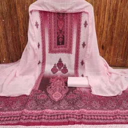 HERE&NOW Ethnic Motifs Printed Unstitched Dress Material-picture-15