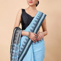 Bengal S Ethnic Motifs Woven Design Pure Cotton Saree With An Unstitched Blouse Piece image 2