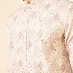 Diwas by Manyavar Floral Printed Mandarin Collar Straight Kurta image 5