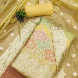 Panzora Chevron Woven Design Unstitched Dress Material-picture-35