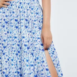 max Flower Printed A-Line Midi Skirt image 5