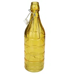 1ST TIME Yellow & Transparent Glass Solid Water Bottle image 4