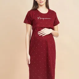 PASTEL CLIP Printed Nightdress-image-76