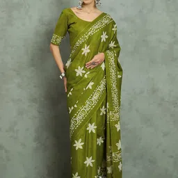 Mitera Printed Bagh Saree With Blouse Piece-picture-15