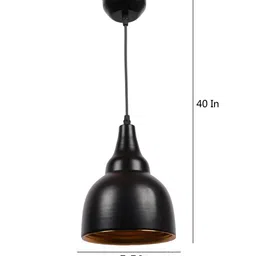 Black Metal Single Hanging Light by Foziq image 5