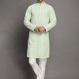 Utsav Fashion Chikankari Straight Kurta With Pyjama-picture-14