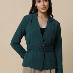 Allen Solly Woman Notched Lapel Long Sleeves Single-Breasted Blazer-picture-36