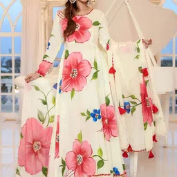 Lavanya The Label Women Cream-Coloured Pure Cotton Hand Floral Kurta Set-picture-24
