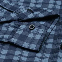 Broon Tartan Checked Spread Collar Pure Cotton Casual Shirt image 2