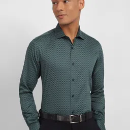 Allen Solly Slim Fit Micro Ditsy Printed Pure Cotton Formal Shirt-picture-31