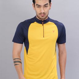 Technosport Colourblocked High Neck Antimicrobial Sports T-shirt-picture-2