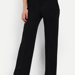 Next One Women Smart Straight Fit High-Rise Easy Wash Stretchable Parallel Trousers-picture-31