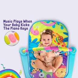 ADKD Infants Musical Play Gym Piano Mat & Fitness Rack with Rattle Ball-image-13