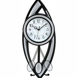 Attractionz Silver-Toned & Black Round Analogue Wall Clock-picture-11