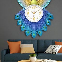 Attractionz Blue & White Round Analogue Wall Clock-picture-7
