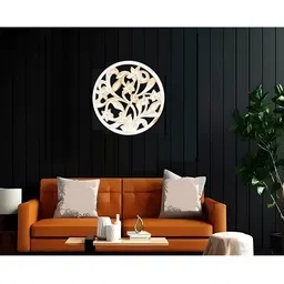 VAS collection home White Textured Wooden Decor Wall Plate-picture-25