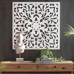 VAS collection home White Textured Wooden Wall Decor-picture-31