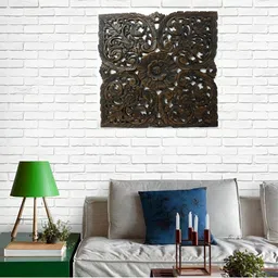 VAS collection home Brown Textured Wooden Wall Decor-picture-30