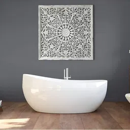 VAS collection home White Textured Wooden Wall Decor Wall Plate-picture-31