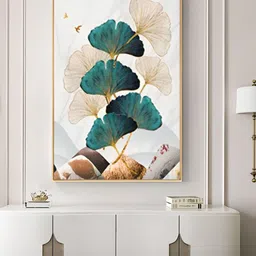 THE HANDMADE FLAIR Crystal Porcelain Off White Crystal Porcelain Landscape Framed Wall Art-picture-36