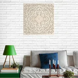 VAS collection home White Textured Wooden Wall Plates-picture-11