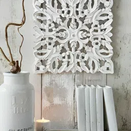 VAS collection home White Textured Wooden Wall Plates-picture-22