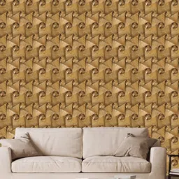 WallDaddy Brown Mad Angle Designe Self Adhesive Wallpaper image 1
