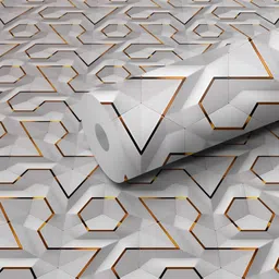 WALLWEAR White Geometric Self-Adhesive Wallpaper-image-56